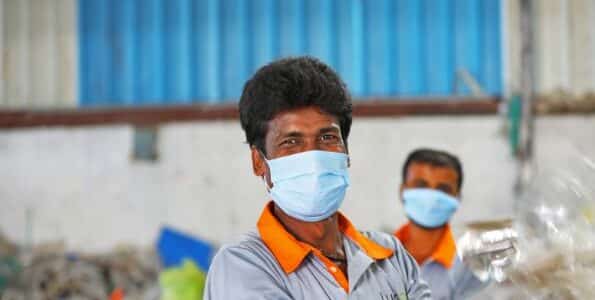 Photograph of smiling workers