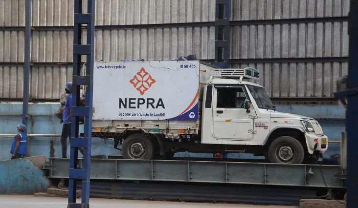 Photograph of a Nepra lorry