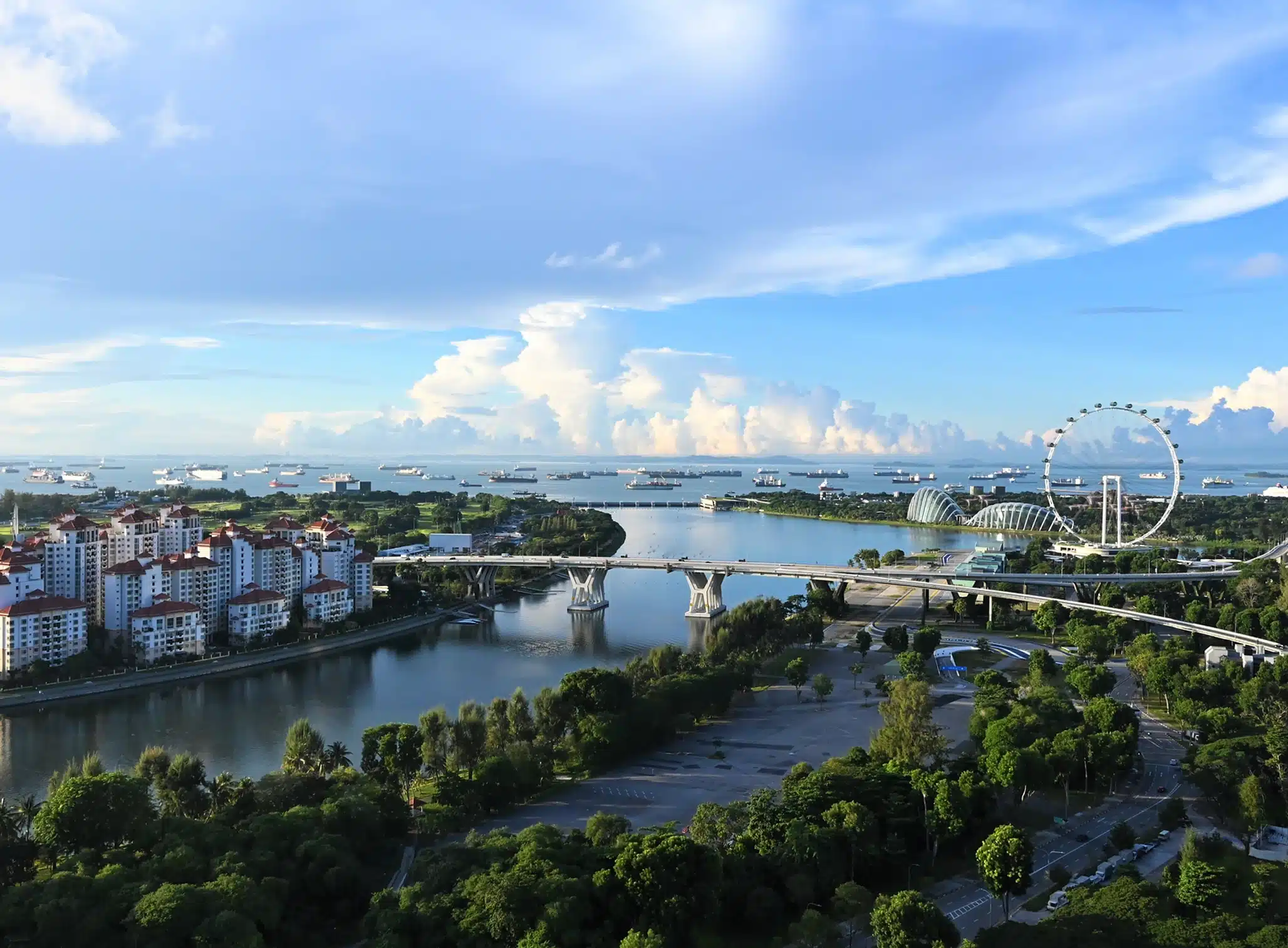 Photograph of a Singapore city scene
